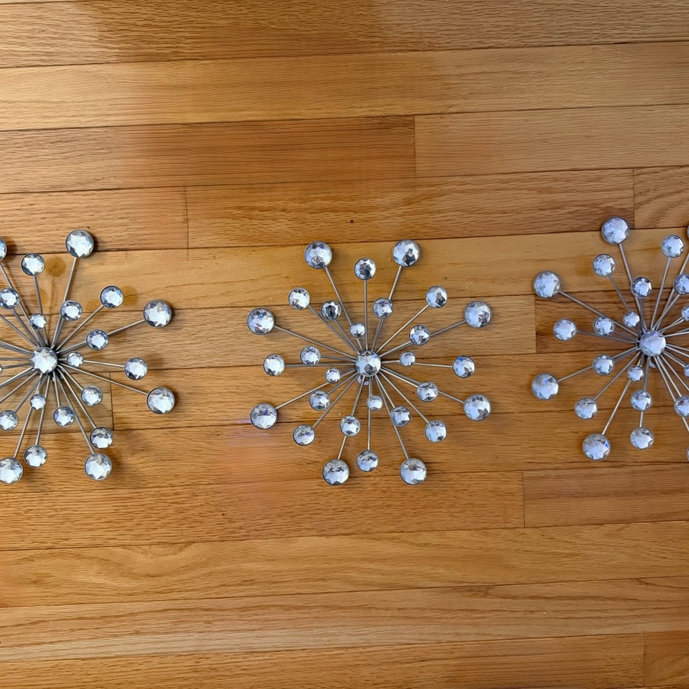 Set of 3 Bling Wall Decor